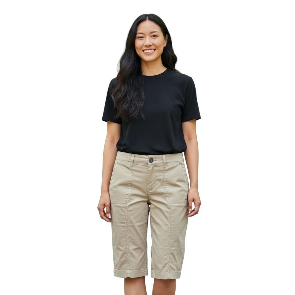Chico's‎ Women's The Ultimate Fit Ripstop Shorts Beige 1.5 NWT Short